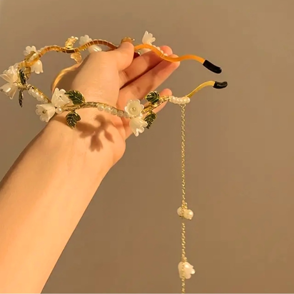 White Orchid Head Band